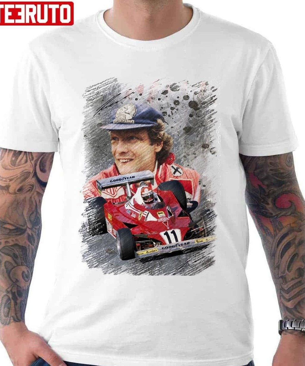 Niki Lauda Retro The Legend Racing F1 Design Unisex Hoodie