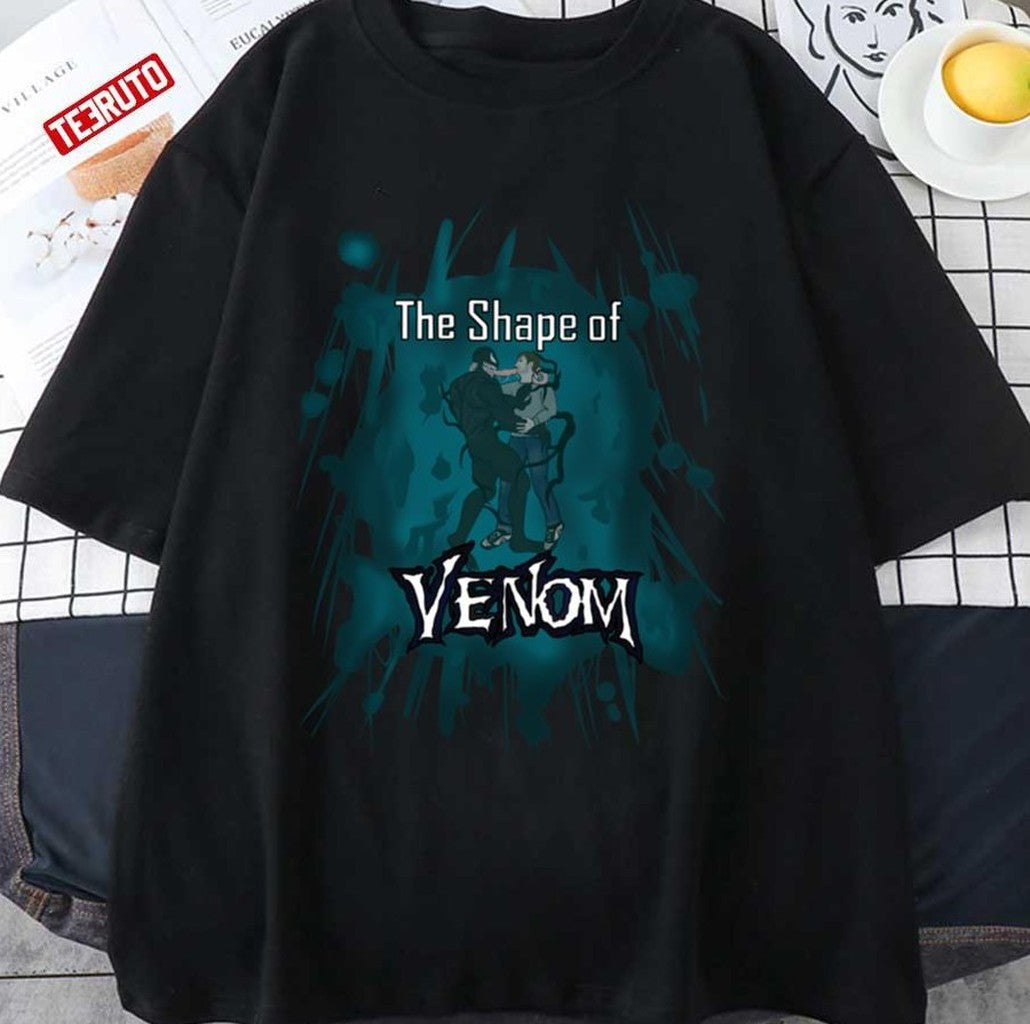 Parody The Shape of Water The Shape Of Venom Aqua Blue Unisex T-Shirt