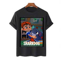 Sharkdog Graphic Kids Cartoon Unisex T-Shirt