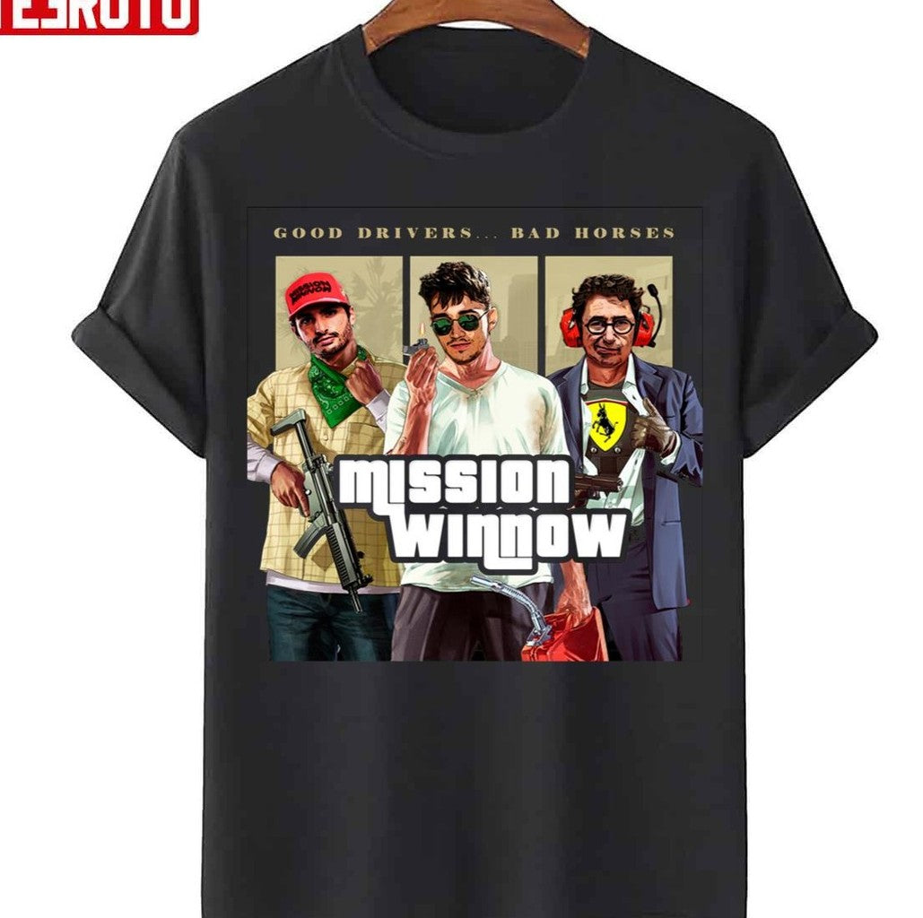 Sainz Leclerc And Binotto Funny Game Parody Formula 1 Unisex T-Shirt