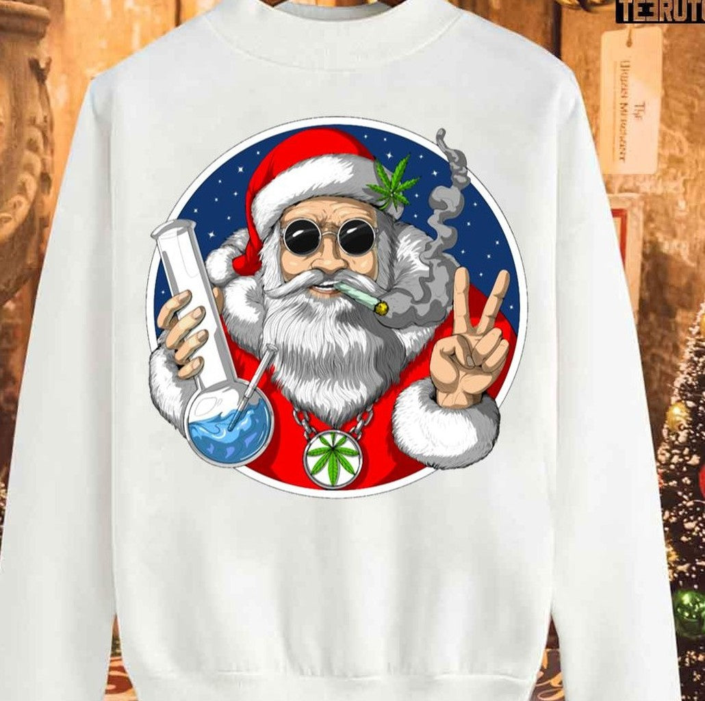 Santa Smoking Weed Unisex Sweatshirt