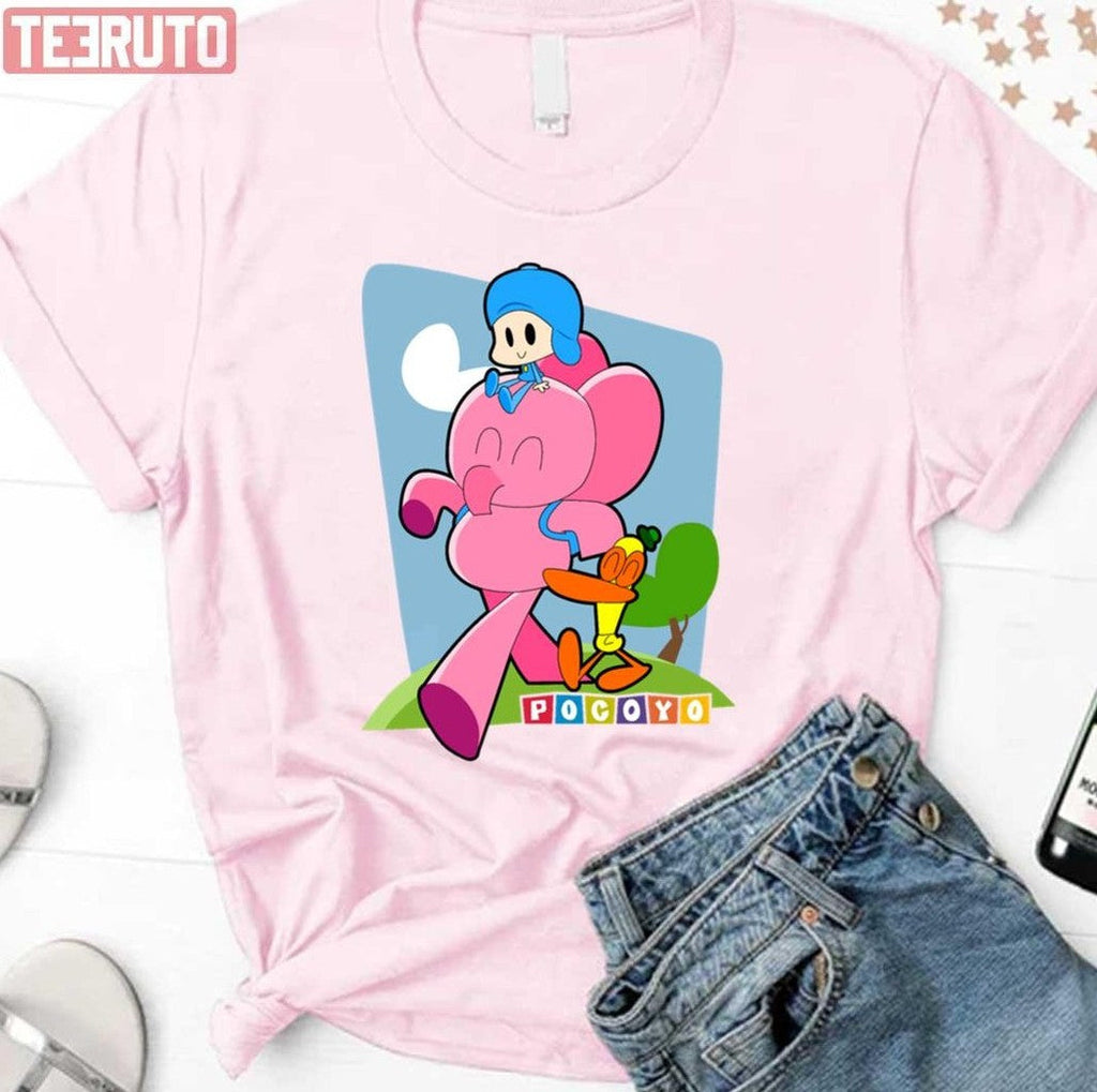 Pocoyo On The Head Of Elly Unisex Sweatshirt