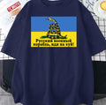 Russian Warship Go Fuck Yourself Snake Ukrainian Flag Unisex T-Shirt