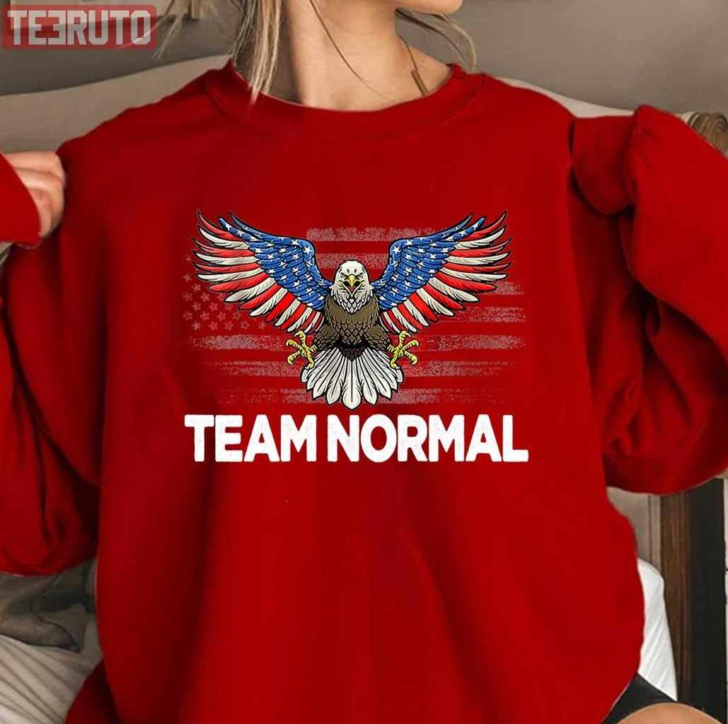 Team Normal Eagle America Flag Unisex T-Shirt