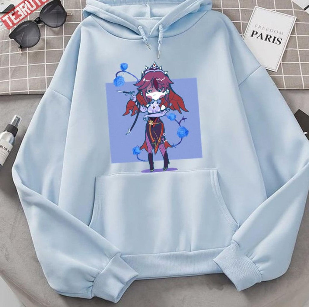 Polearm Weapon Chibi Rosaria Genshin Impact Unisex Hoodie