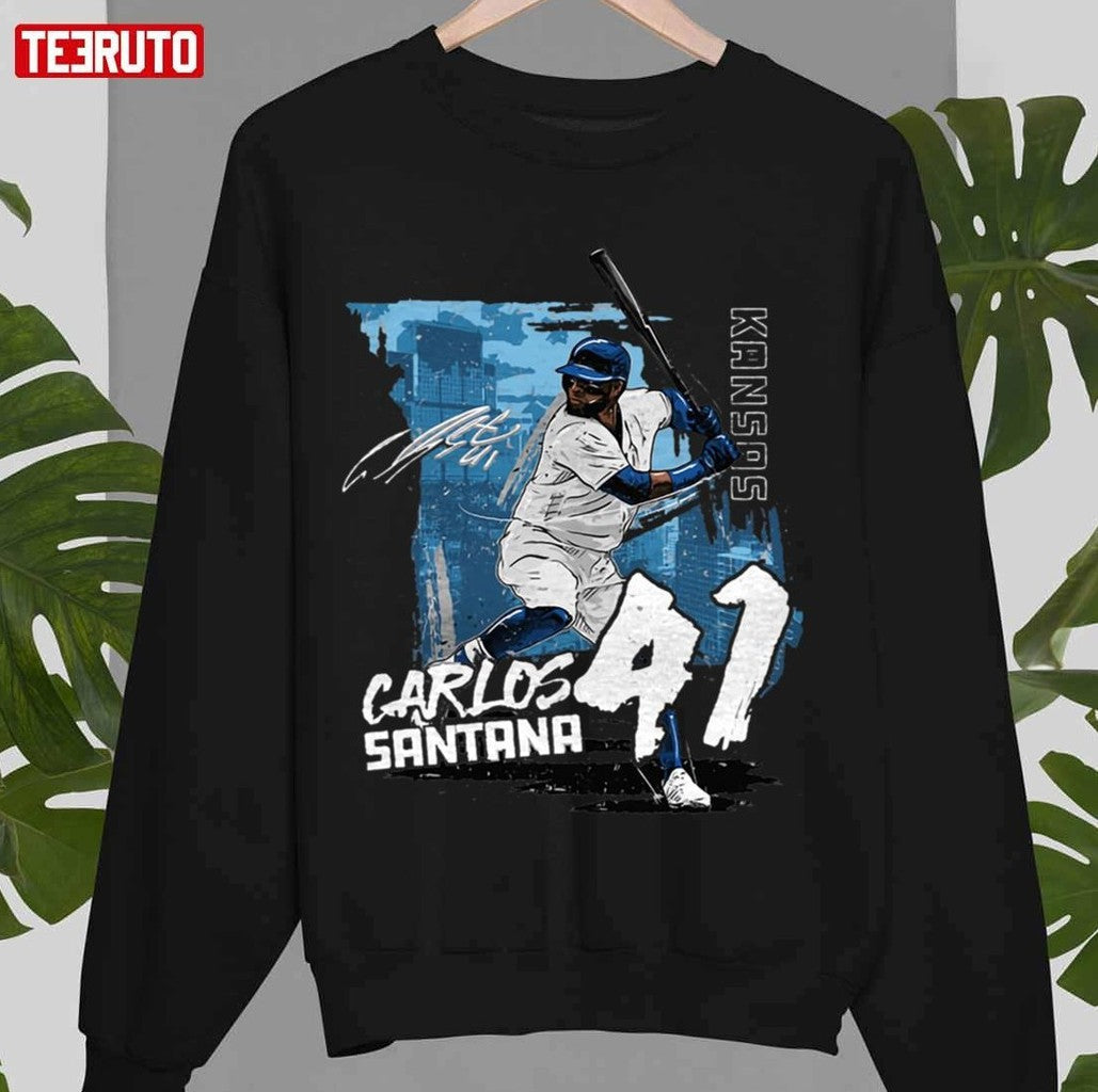 41 Kansas Baseball Carlos Santana State Unisex Sweatshirt