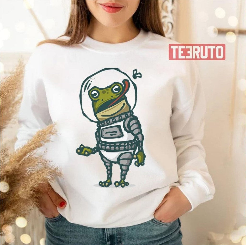 Spacesuit Frog Cartoon Design Unisex Sweatshirt