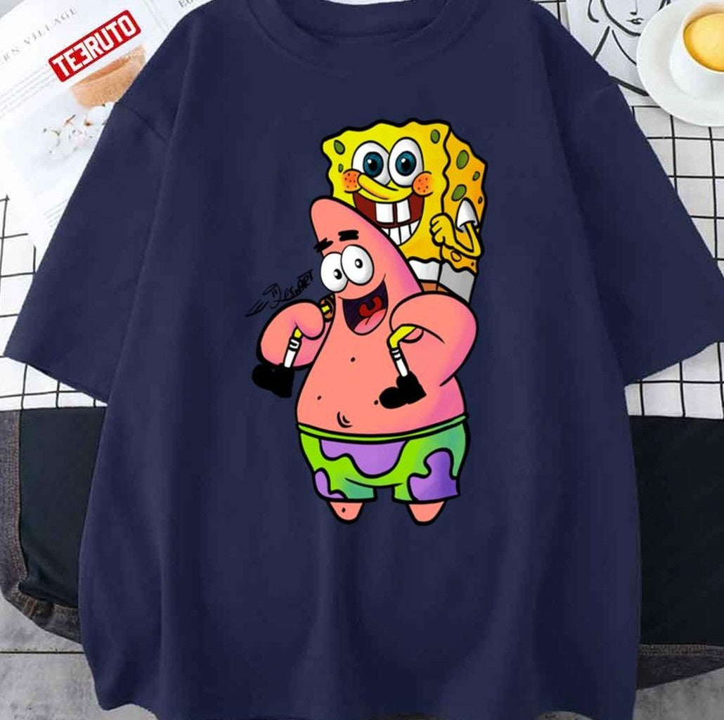 Patrick And Spongebob Bff Cartoon Art Unisex Sweatshirt