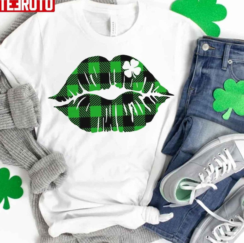 Shamrock Lucky Lips Saint Patrick's Day Unisex T-Shirt