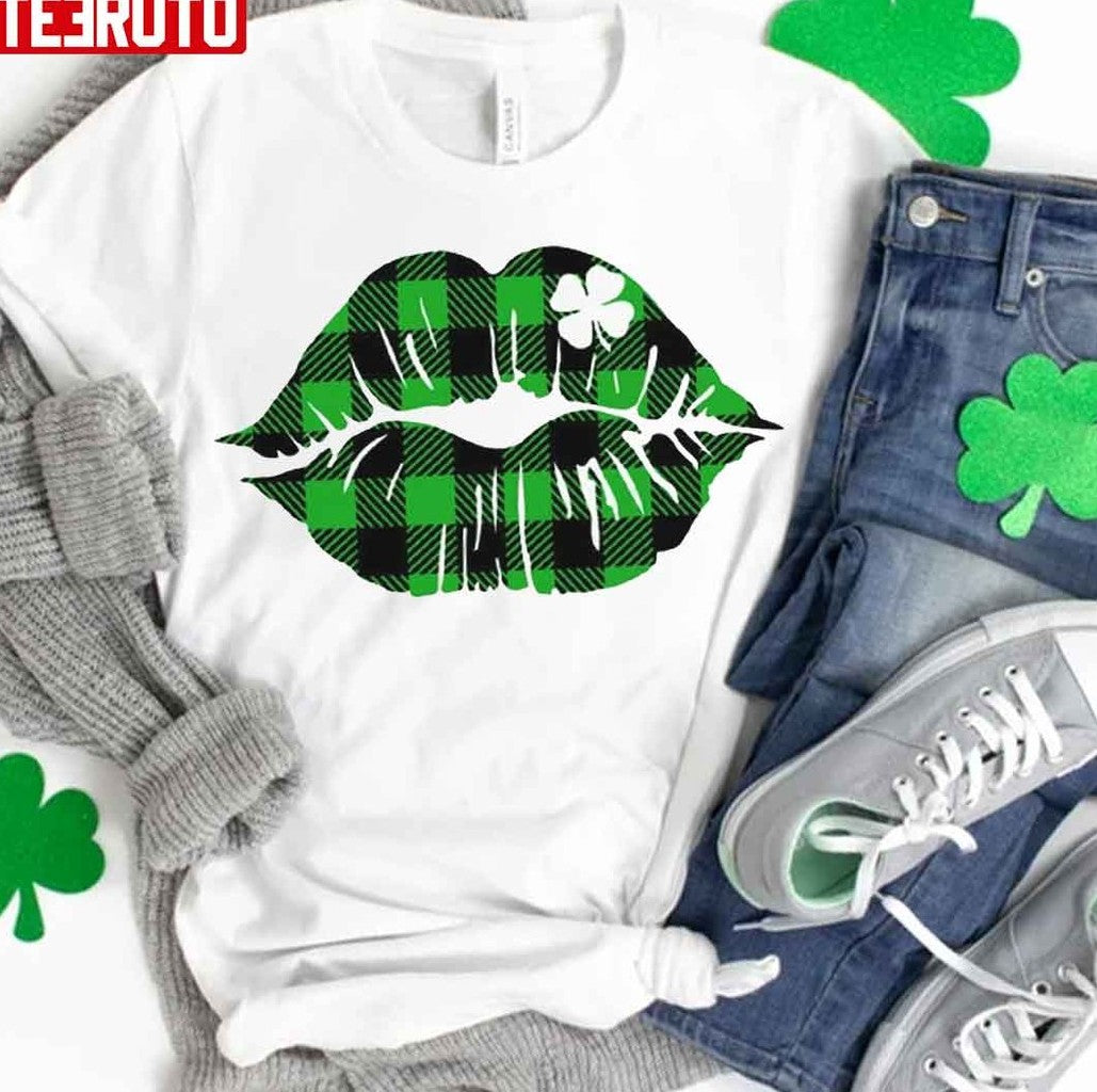 Shamrock Lucky Lips Saint Patrick's Day Unisex T-Shirt