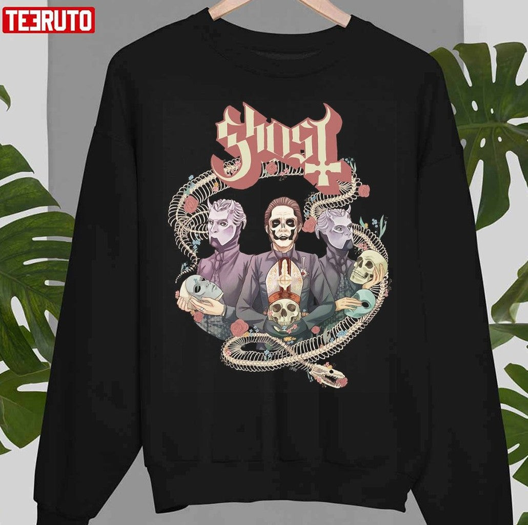 Snake's Bone Design The Ghost Band 80s Music Unisex Sweatshirt