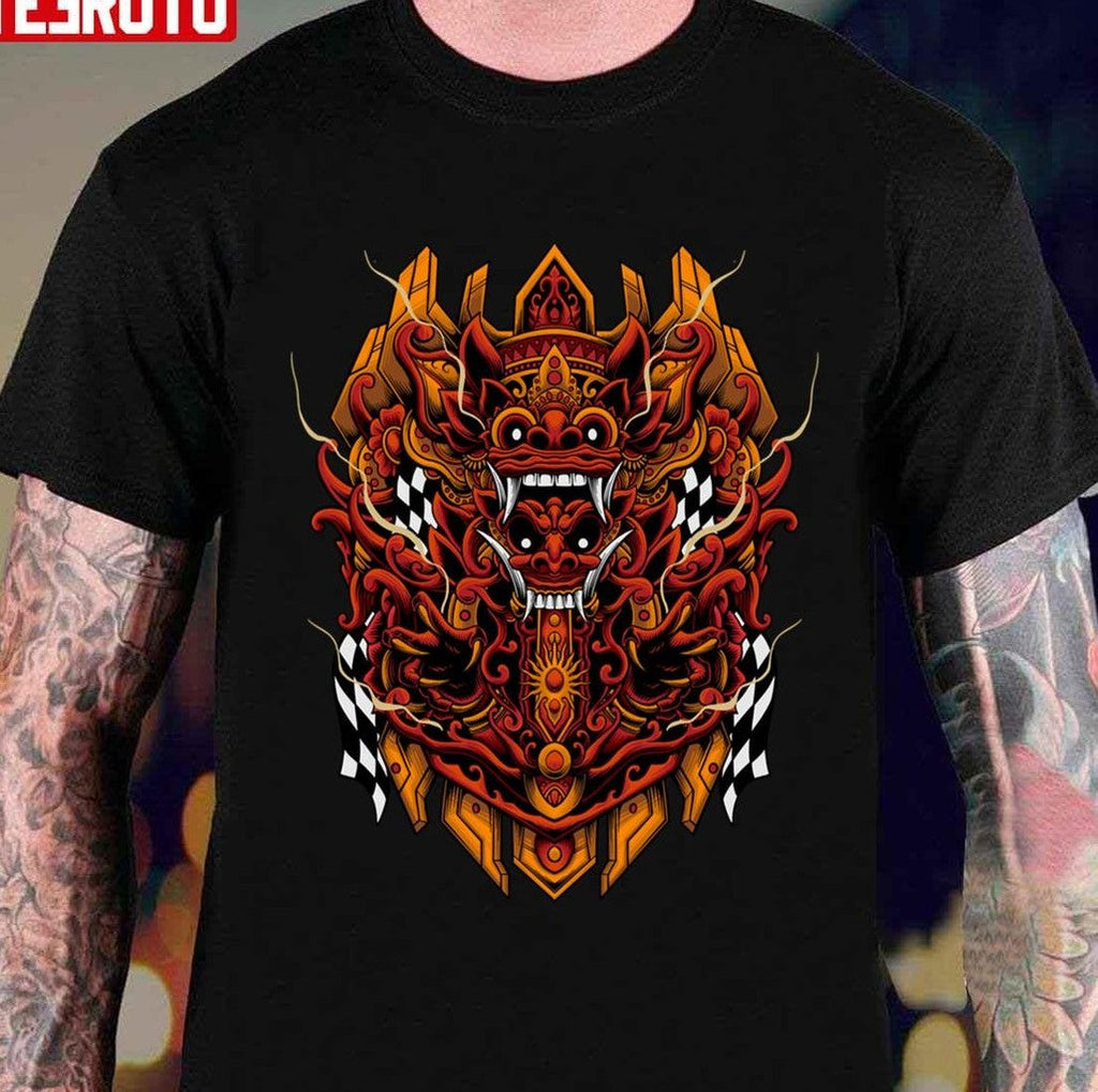 Balinese Barong With Mecha Style Unisex T-shirt