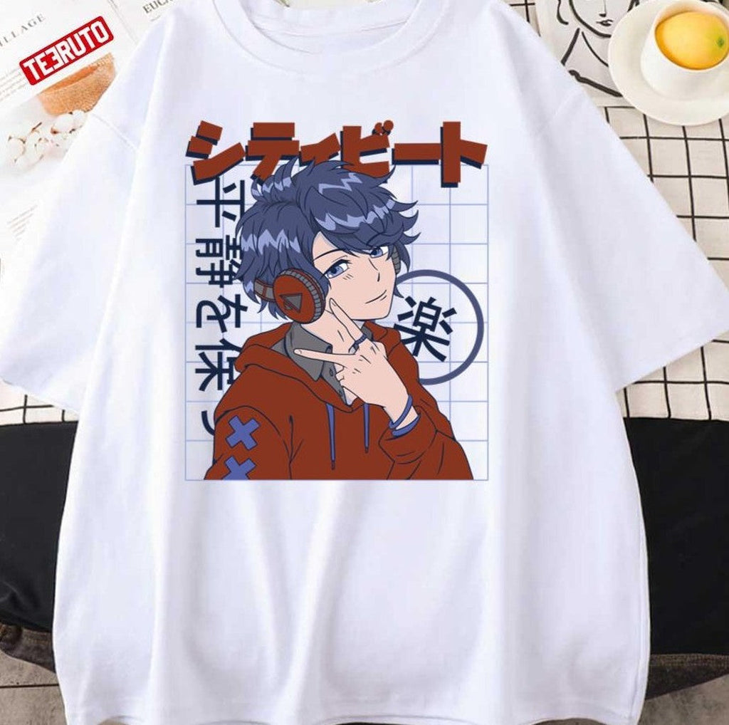 Orient Anime Boy Headphones Japanese Style Unisex T-Shirt