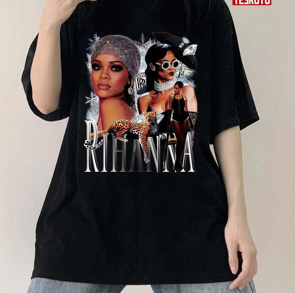 Rihanna Vintage Retro 90s Bootleg Rap Style Unisex T-Shirt