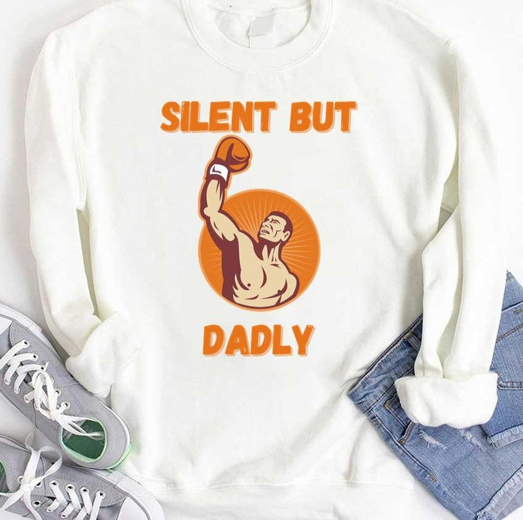 Silent But Dadly Cool Quote Boxer Unisex T-Shirt