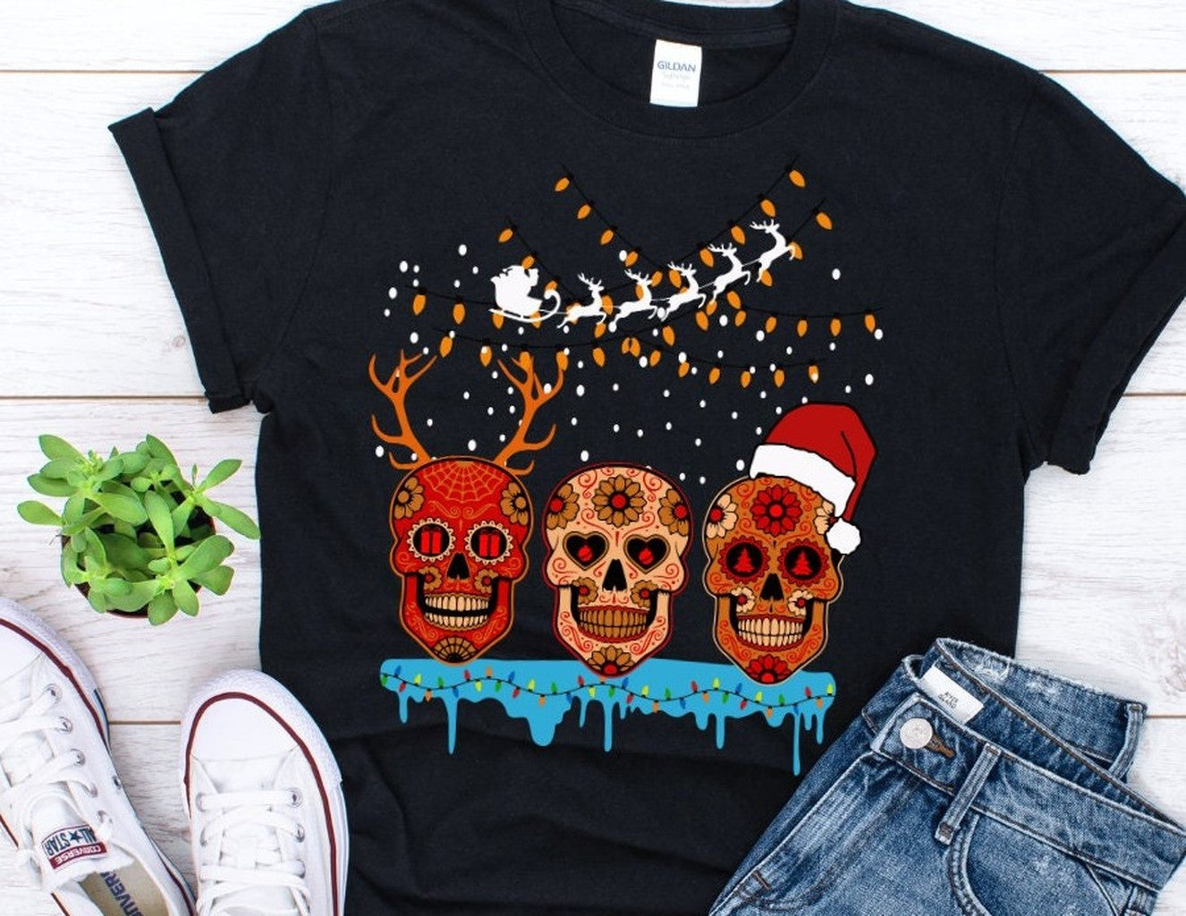 Skull Christmas Unisex T-Shirt