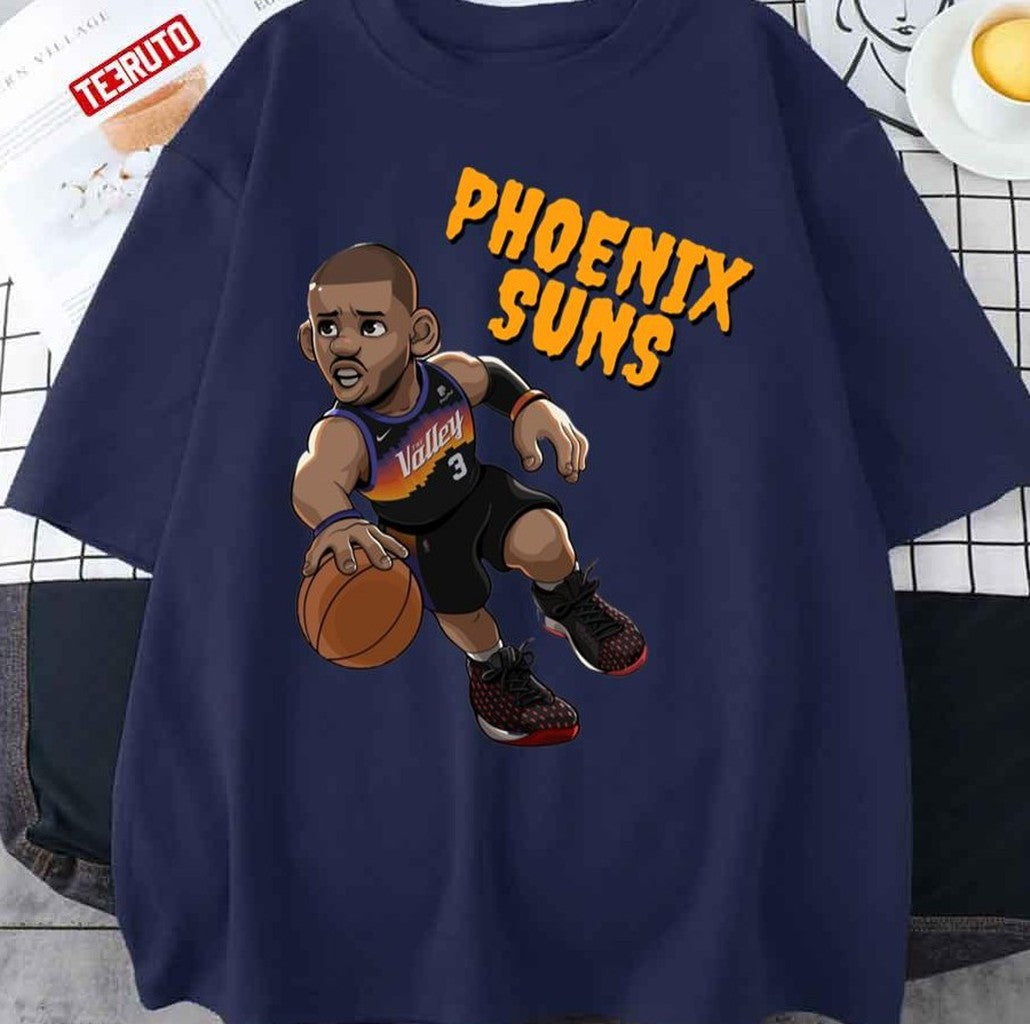 Phoenix Suns Chibi Chrispaul Nba Illustrated Design Unisex Sweatshirt