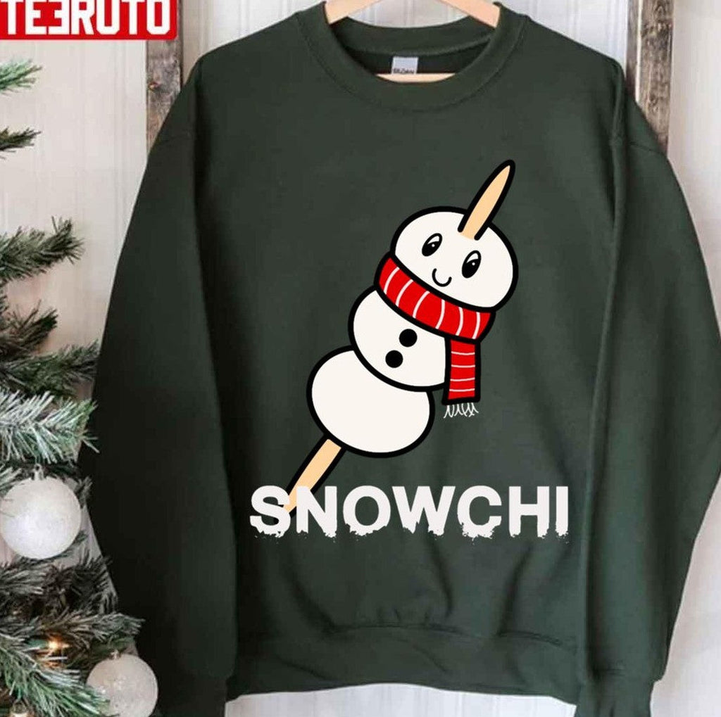 Snowchi Mochi Japanese Kawaii Snowman Christmas Unisex Sweatshirt