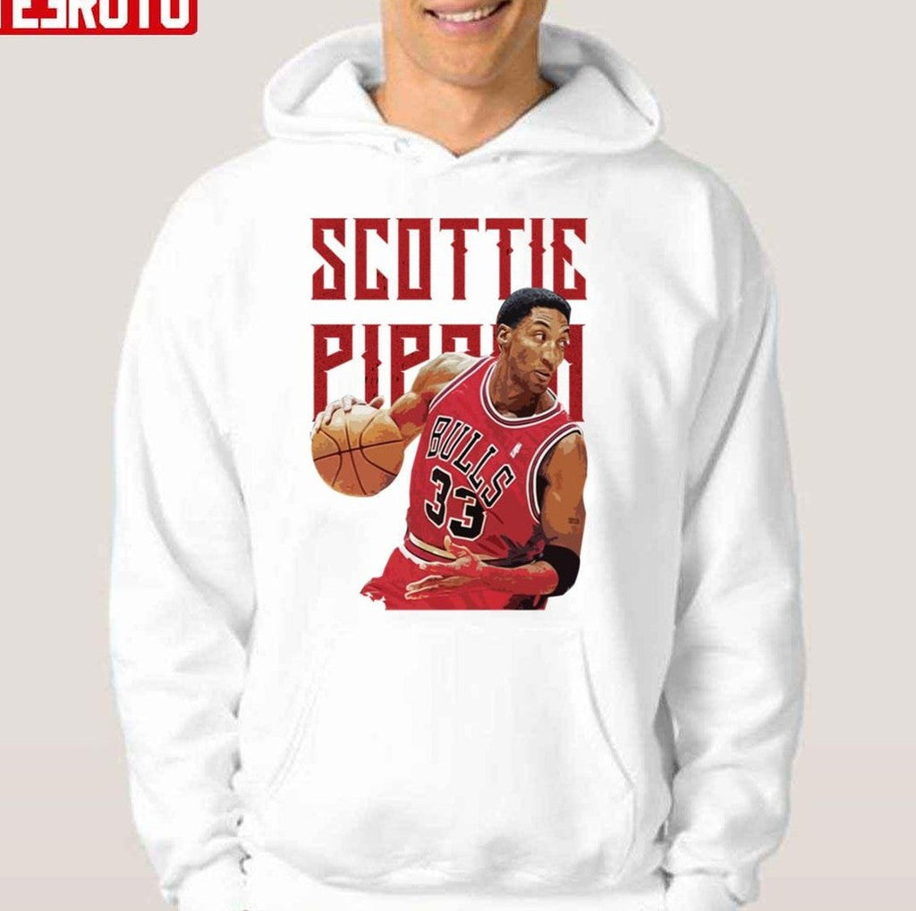 33 Chicago Bulls Legend Player Scottie Pippen Unisex Hoodie