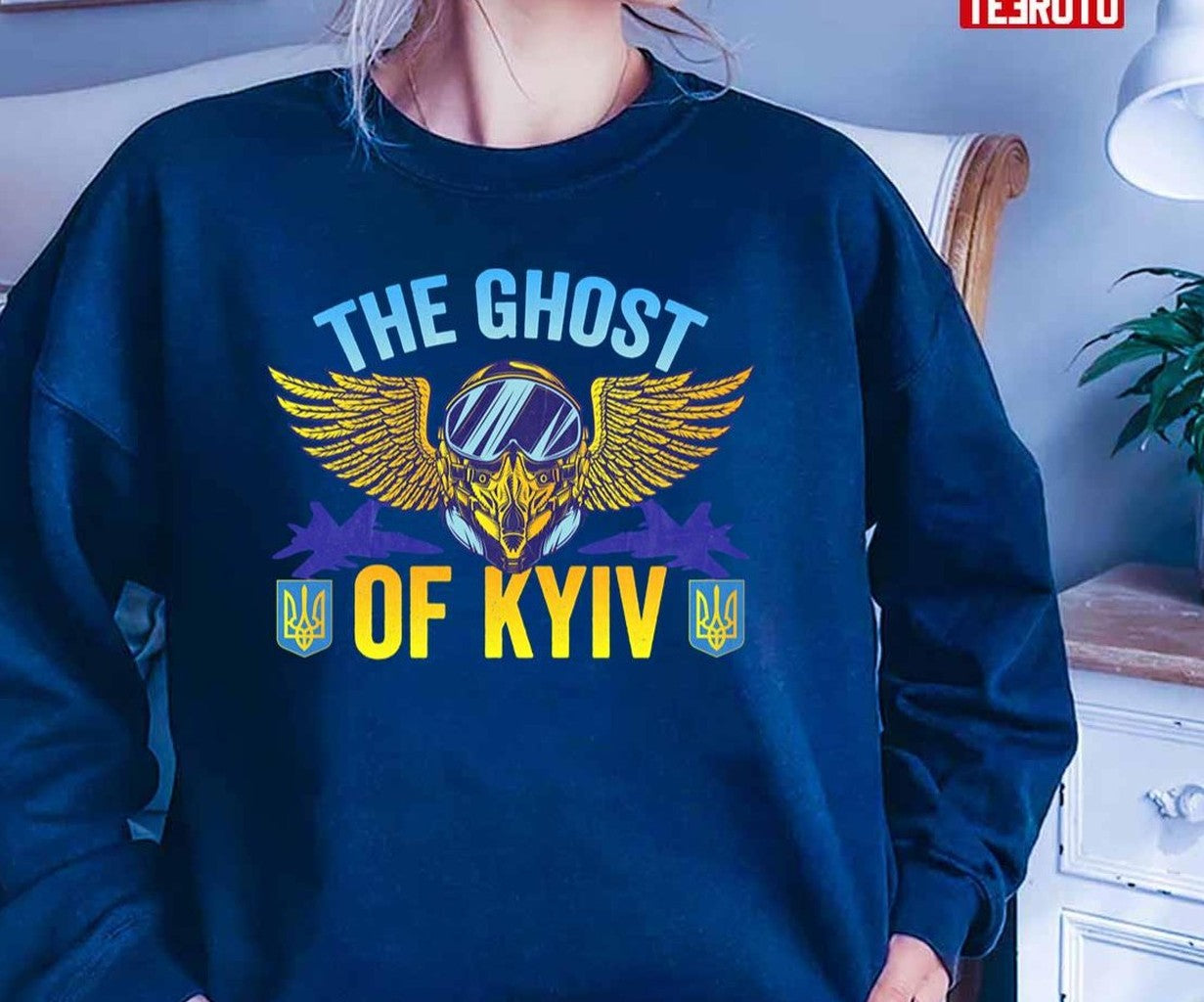 The Ghost Of Kyiv Stand With Ukraine Ace Fighter Pilot Unisex T-Shirt