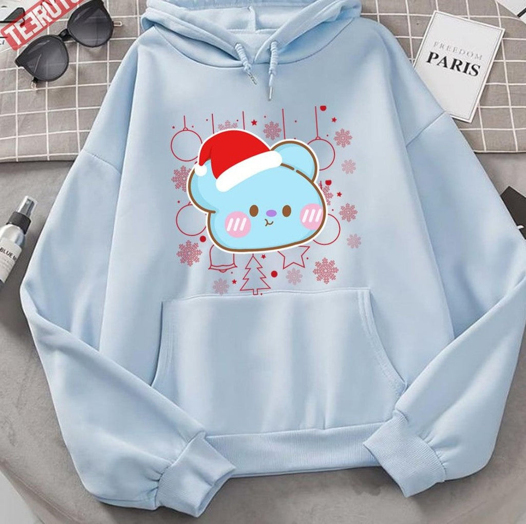 Baby Bt21 Bts Santa Koya Rm Namjoon Lovers Merry Christmas Unisex Hoodie