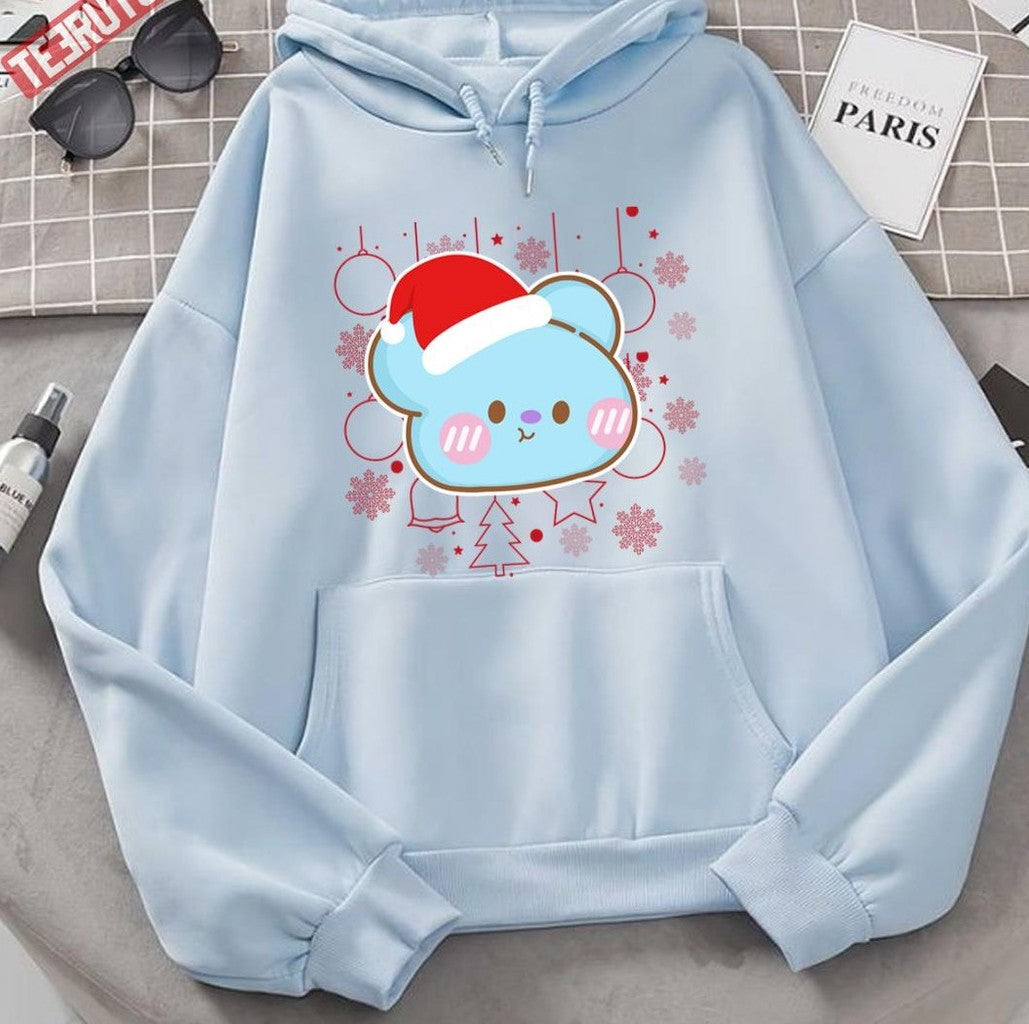 Baby Bt21 Bts Santa Koya Rm Namjoon Lovers Merry Christmas Unisex Hoodie