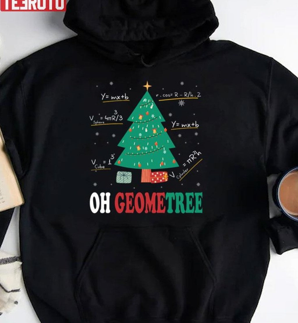 Teacher Math Christmas Geometree Unisex Sweatshirt