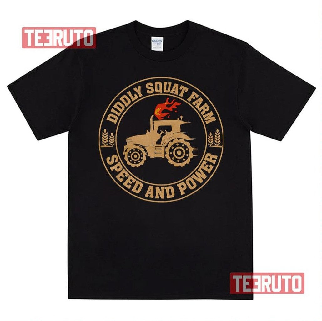 Perfect Tractor Design Diddly Squat Farm Speed And Power Unisex T-Shirt
