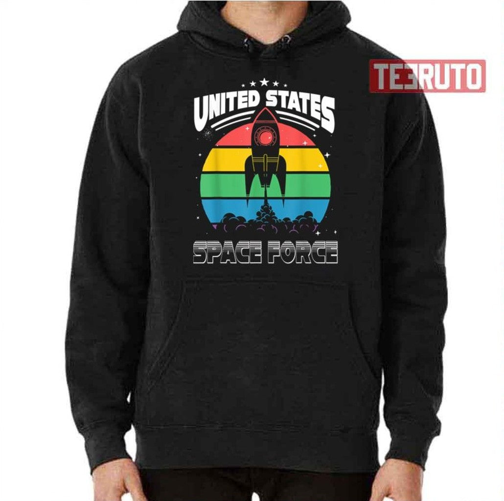 Space Force Retro Design Distressed Unisex T-Shirt