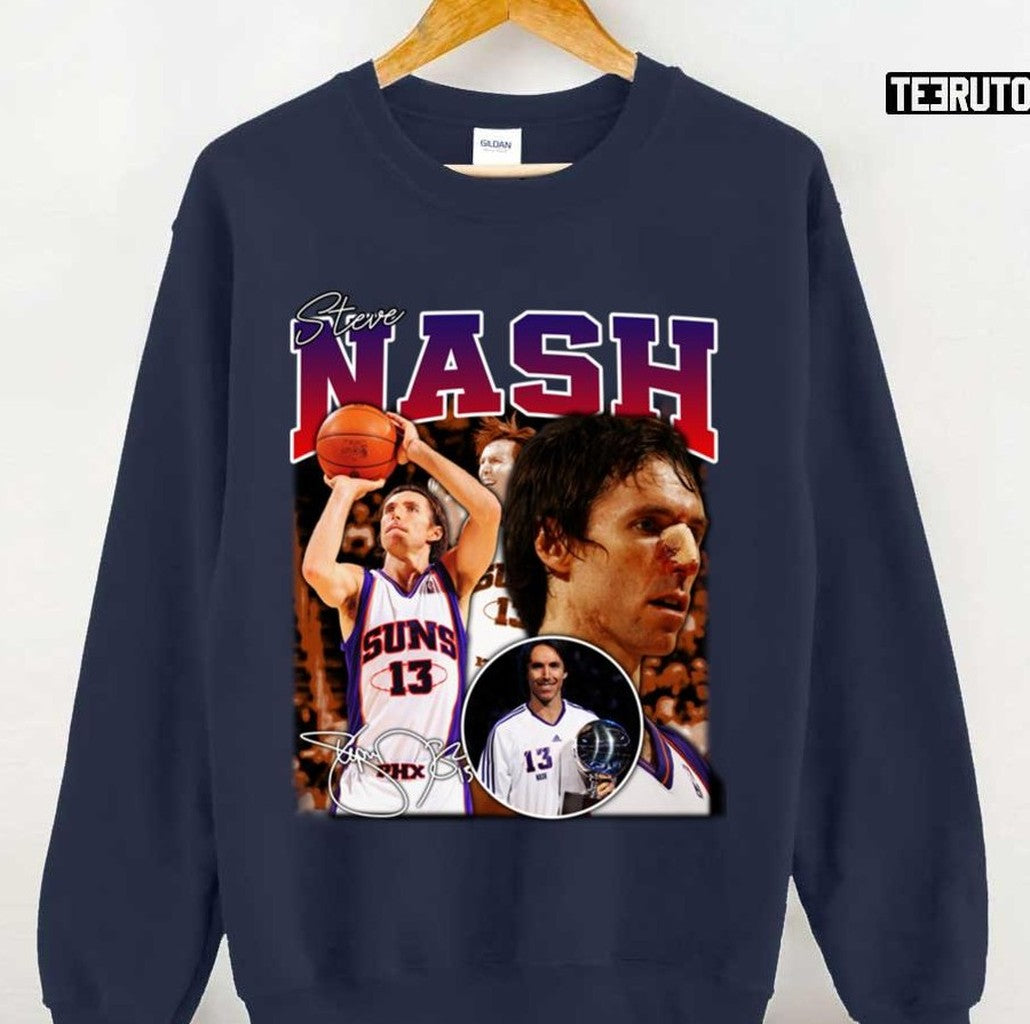 Basketball Legend Mvp Steve Nash Phoenix Signature Vintage Retro Unisex T-shirt