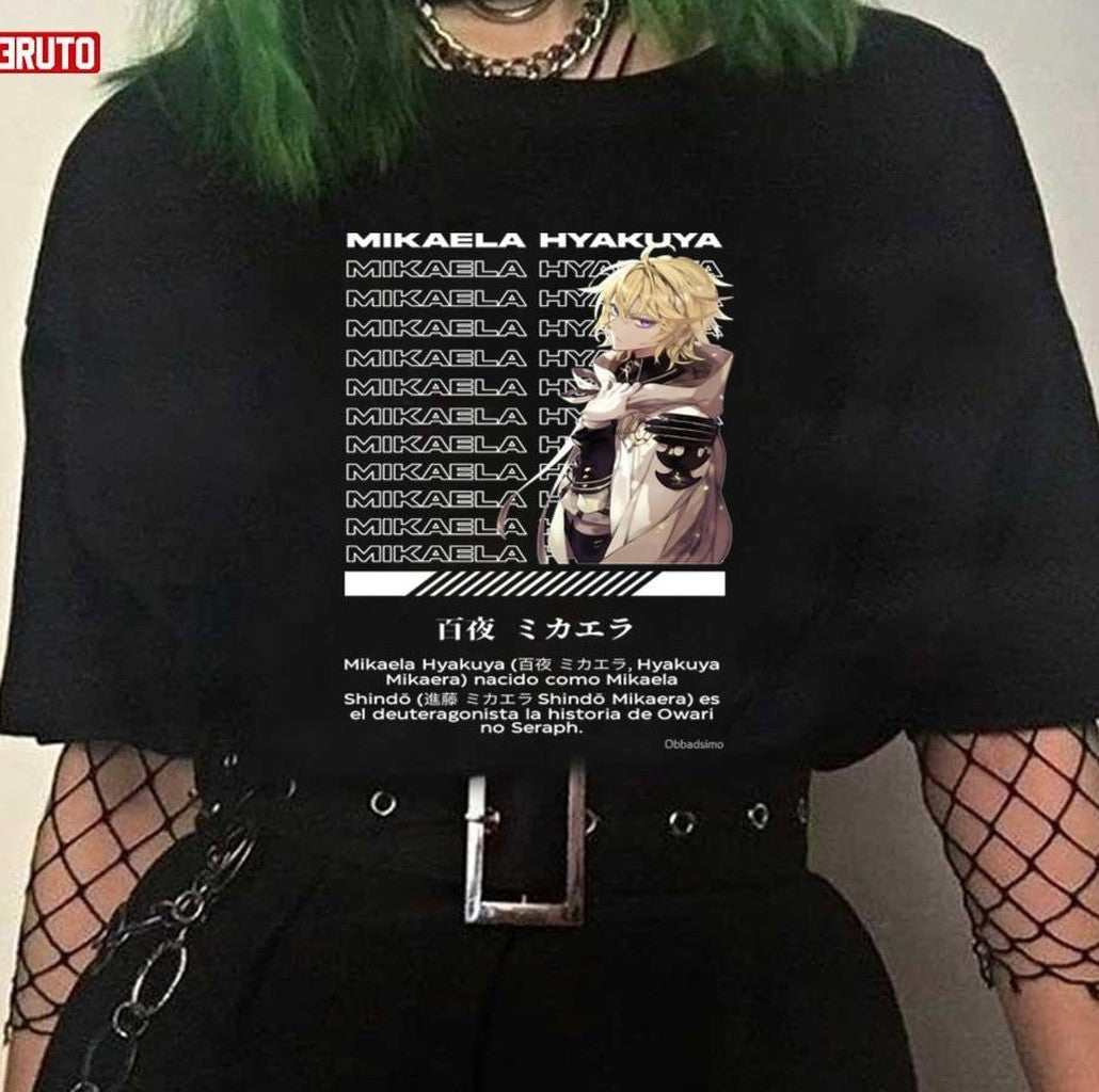 Anime Mikaela Hyakuya Seraph of the End Anime Character Unisex T-shirt