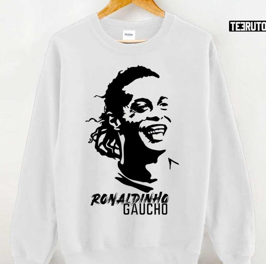 Ronaldinho Gauchi Ronnie Black And White Art Unisex Sweatshirt