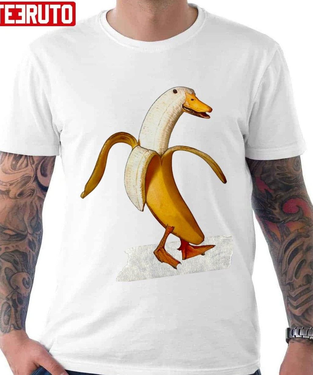 Banana Duck Walking Ducking Funny Unisex T-Shirt
