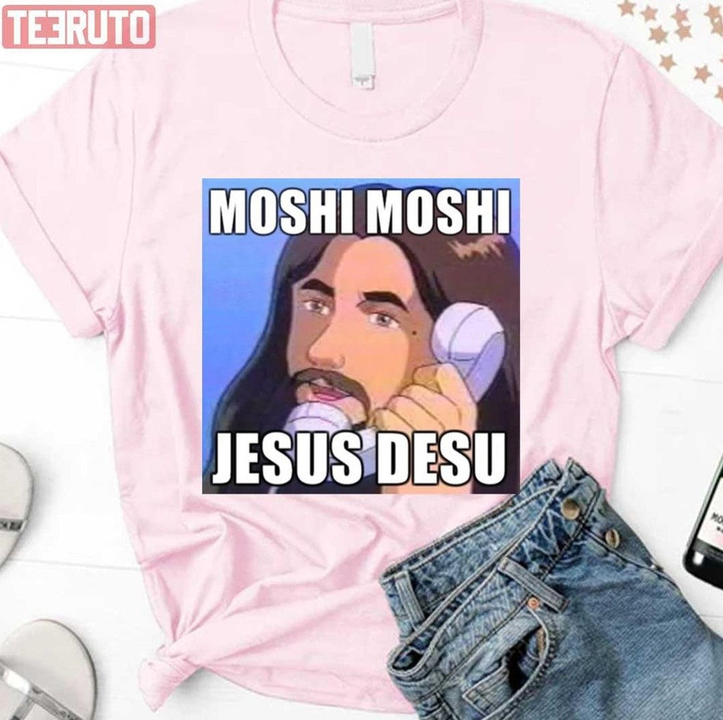Moshi Moshi Jesus Desu Funny Unisex Sweatshirt