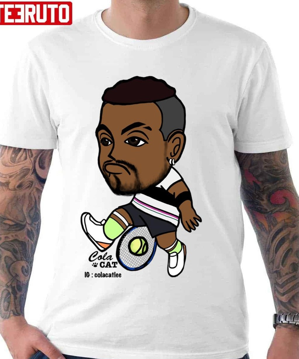Tennis Cute Chibi Cola Cat Nick Kyrgios Unisex T-Shirt