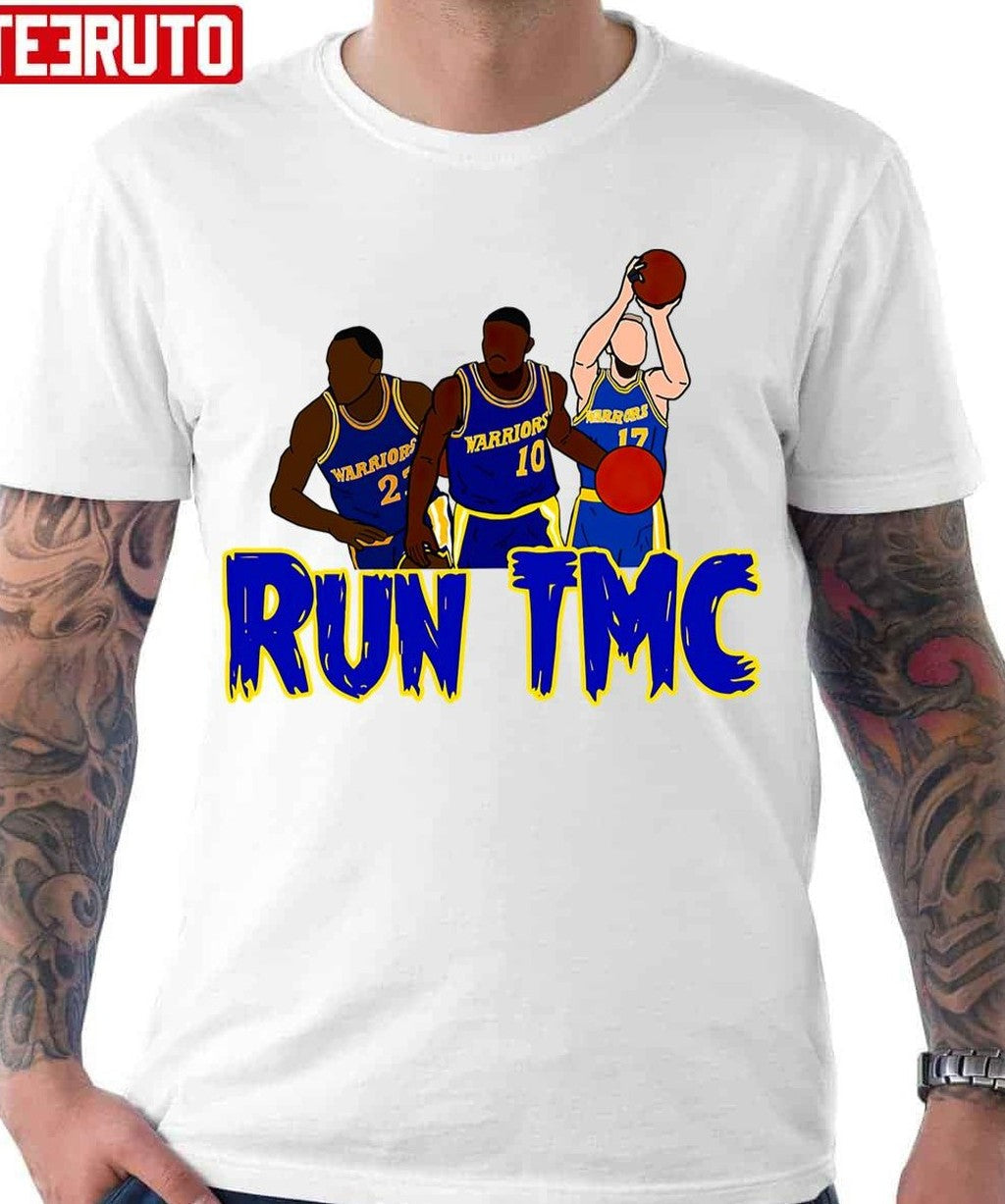 Run Tmc 1990's Golden State Warriors Big 3 Tim Hardaway &amp; Chris Mullin &amp; Mitch Richmond Unisex Hoodie