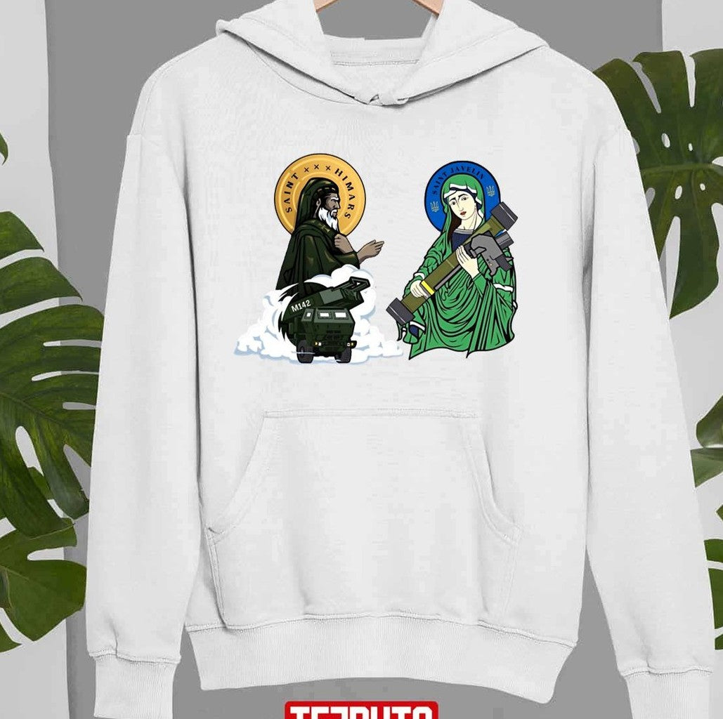 Saint Himars And Saint Javelin Ukrainian Army Best Friends Unisex Sweatshirt