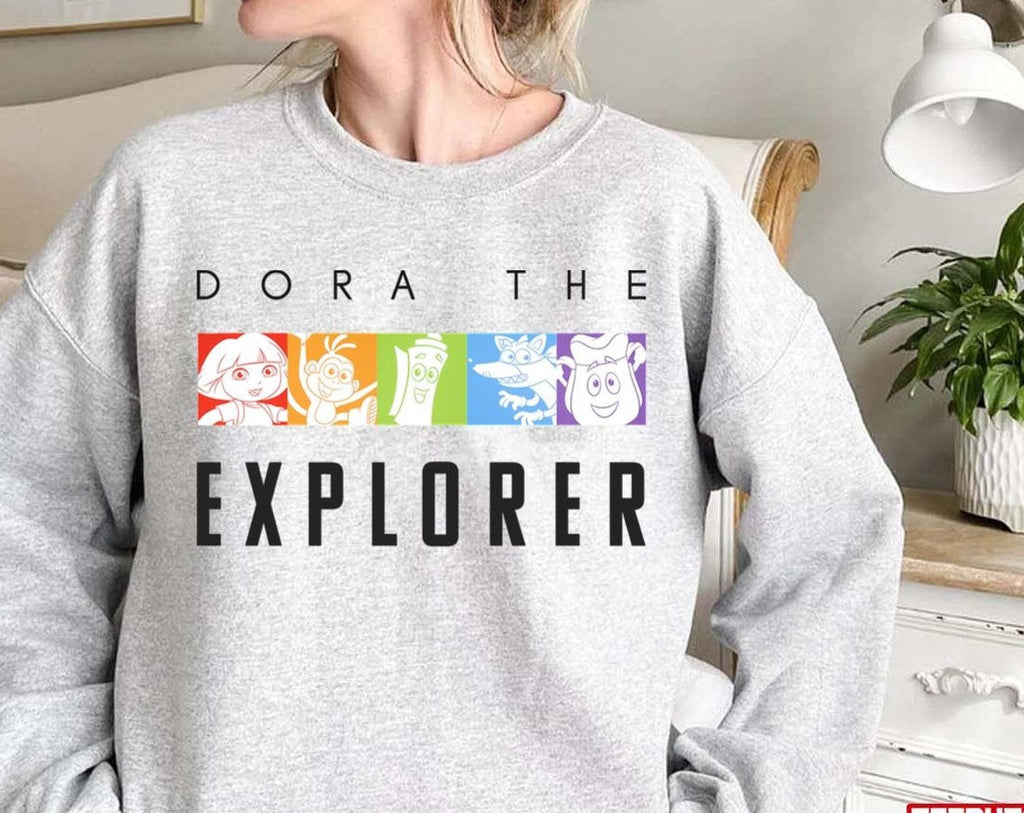 Rainbow Boxes Dora The Explorer Unisex Sweatshirt