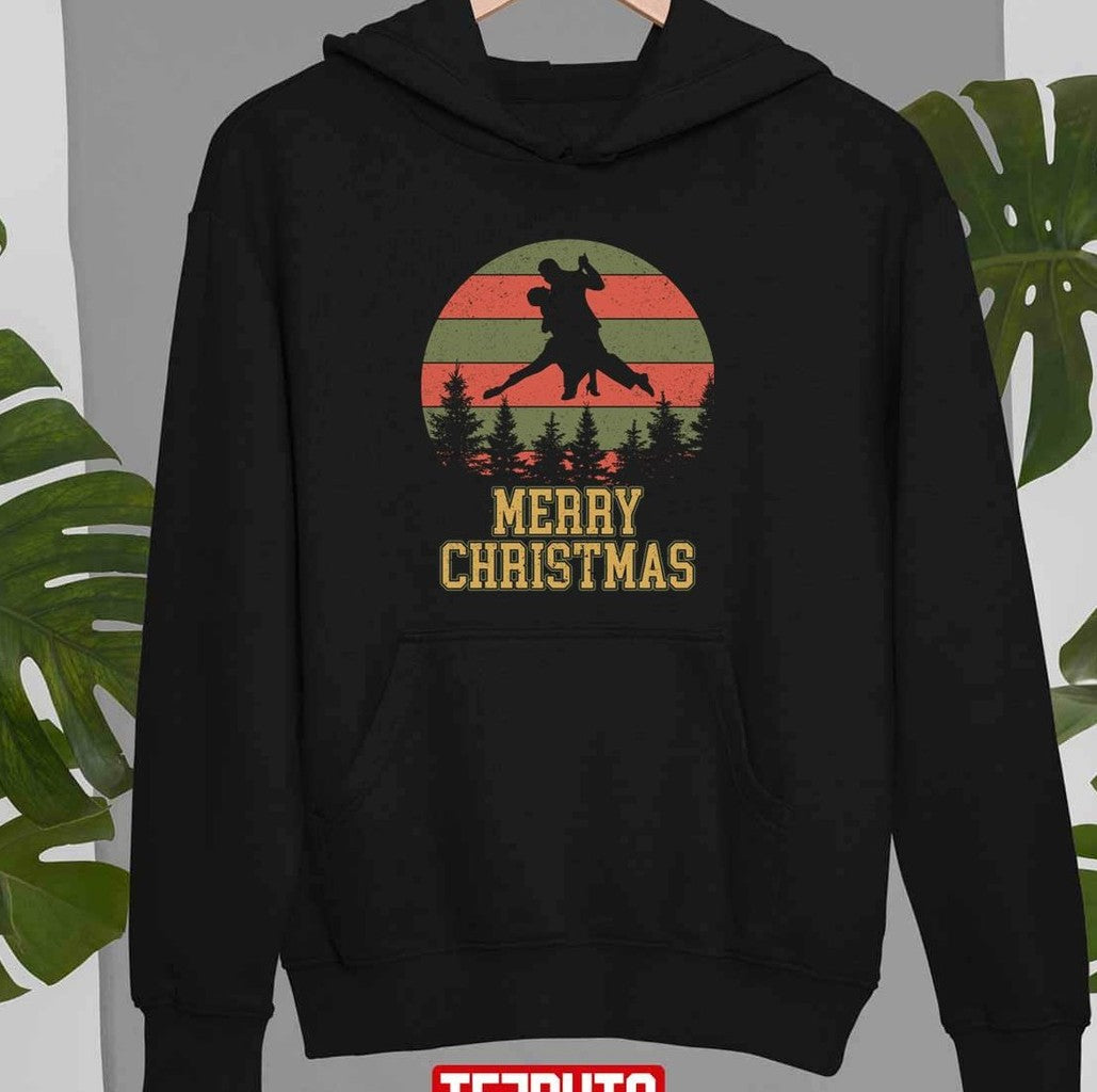 Ballroom Dancing Merry Christmas Xmas Tree Unisex Sweatshirt