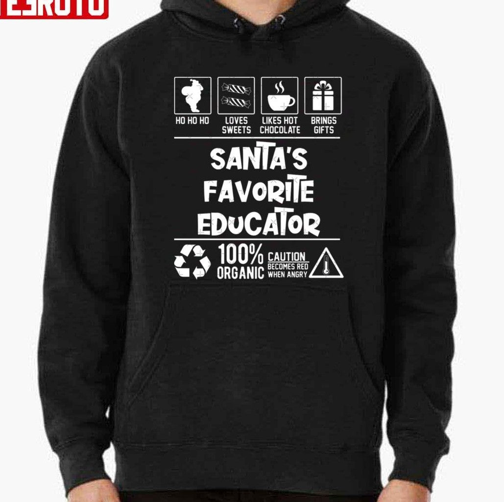 Santa's Favorite Educator Christmas Ho Ho Unisex T-Shirt