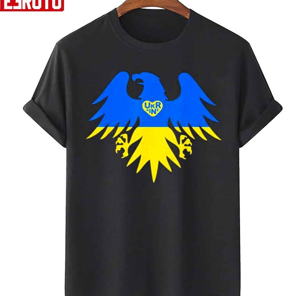 Best I Stand With Ukraine Support Ukraine Eagle Ukrainian Flag Unisex T-Shirt