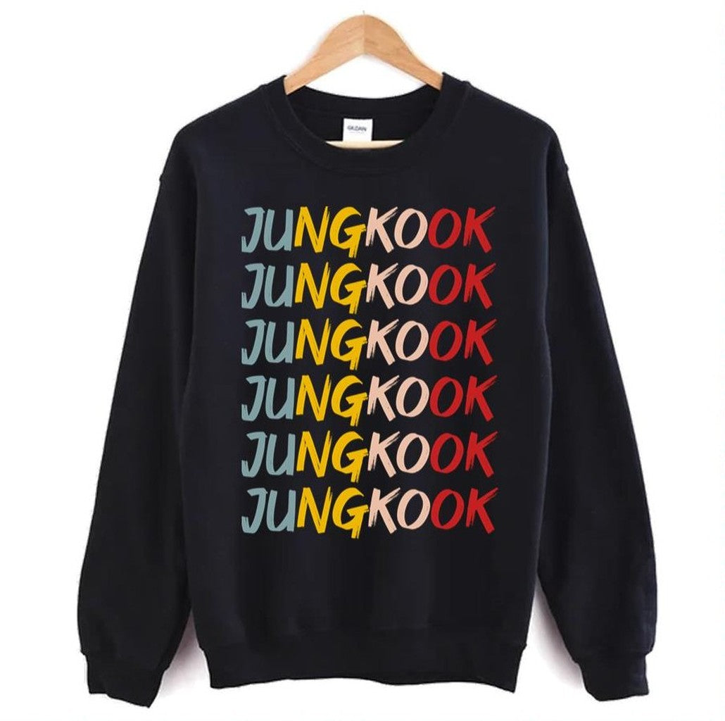 Birthday Jungkook Repeated Text Unisex Sweatshirt