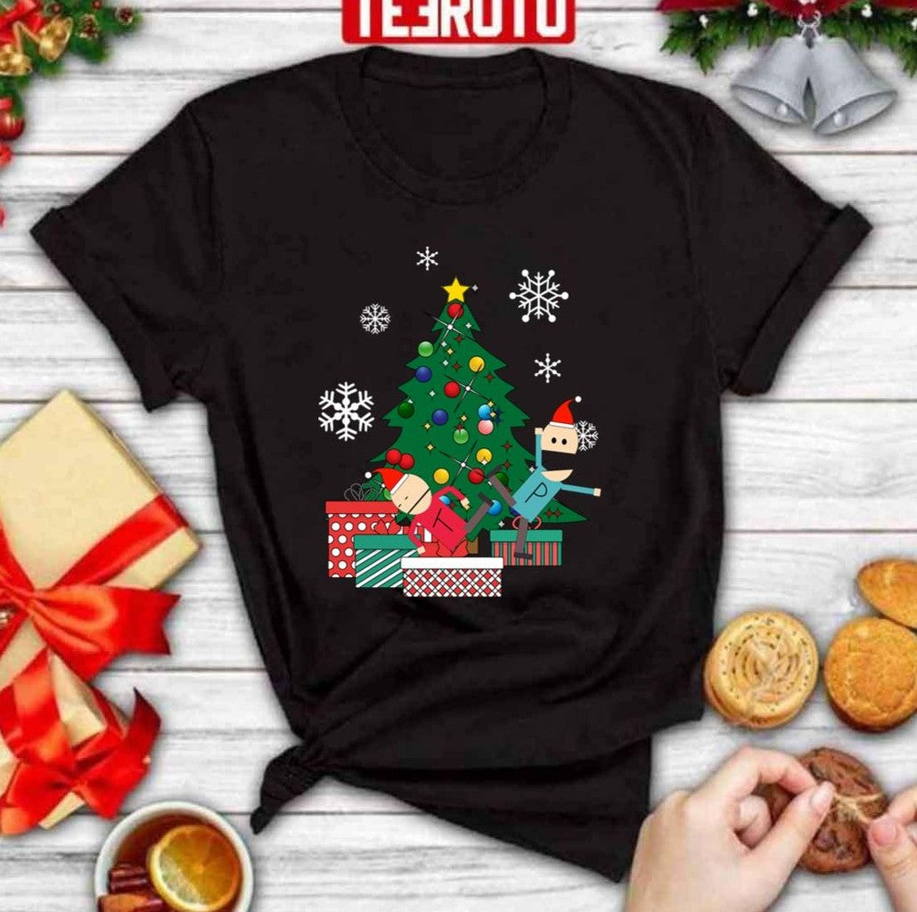 Terrance And Phillip Around The Christmas Tree South Park Unisex Sweatshirt
