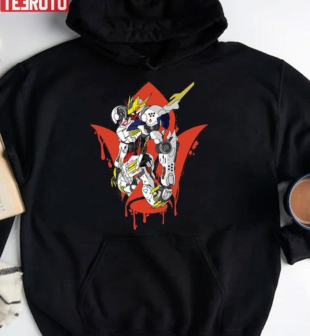 Barbatos Lupus Rex &amp; Tekkadan Logo Mobile Suit Gundam Unisex Sweatshirt