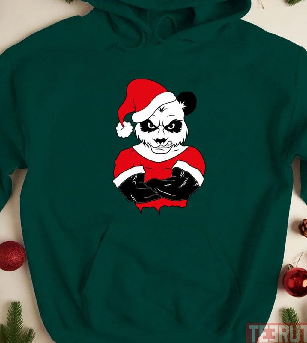 Big Strong Muscular Panda Bear Christmas Unisex Sweatshirt