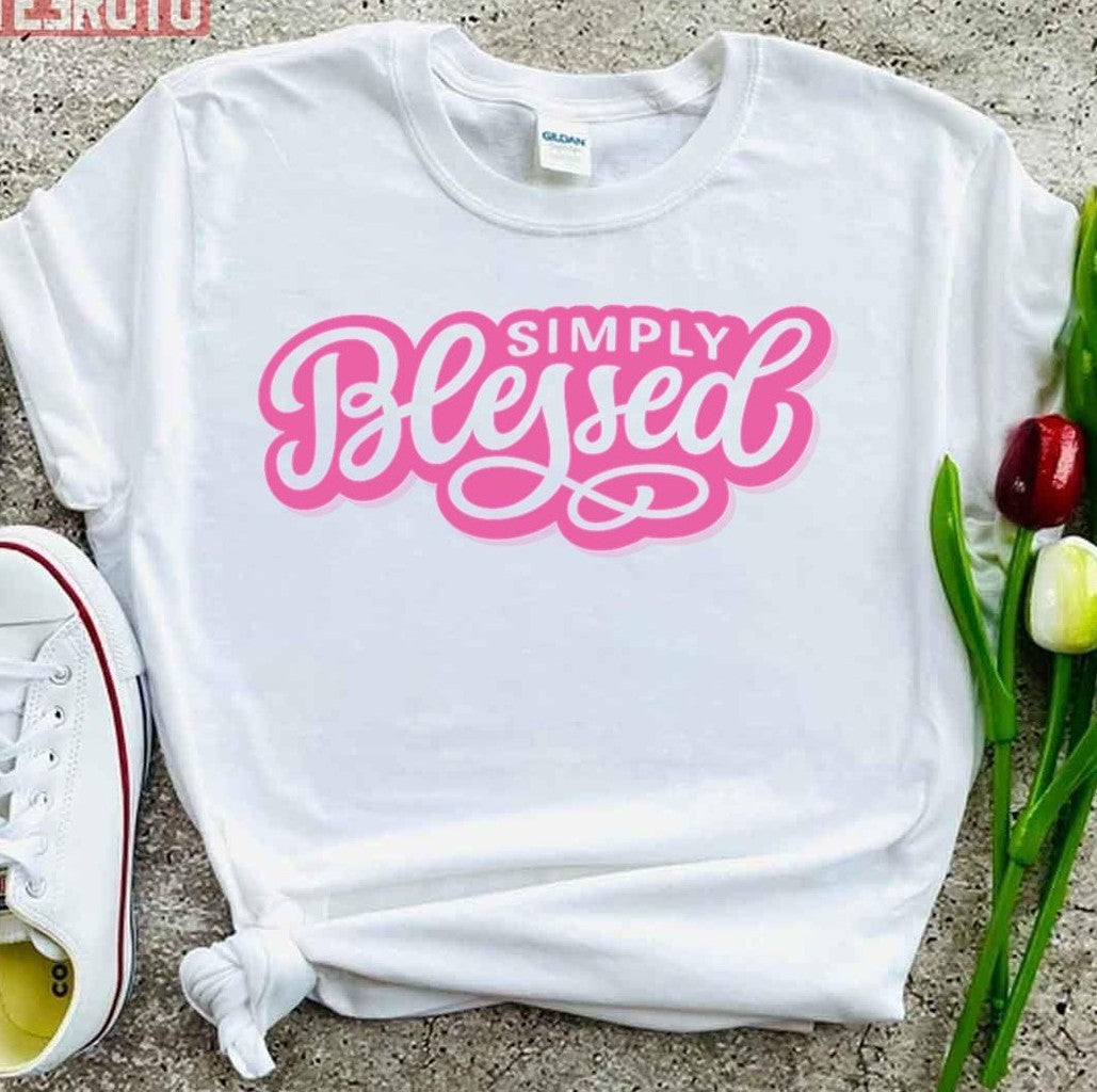Simply Blessed — Pink Unisex T-Shirt