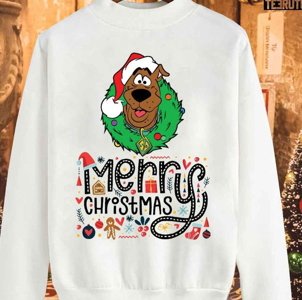 Scoopy Doo Dog Merry Christmas Unisex Sweatshirt
