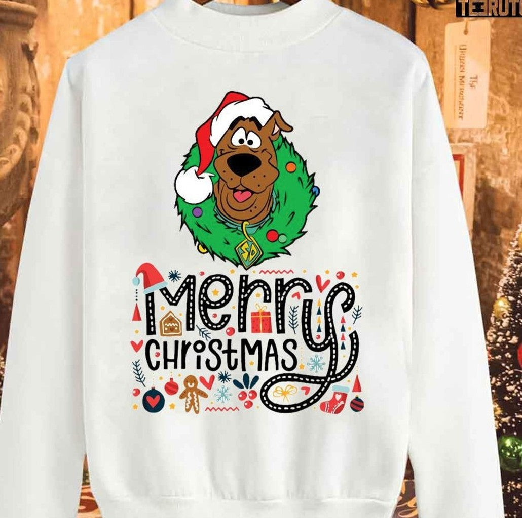 Scoopy Doo Dog Merry Christmas Unisex Sweatshirt