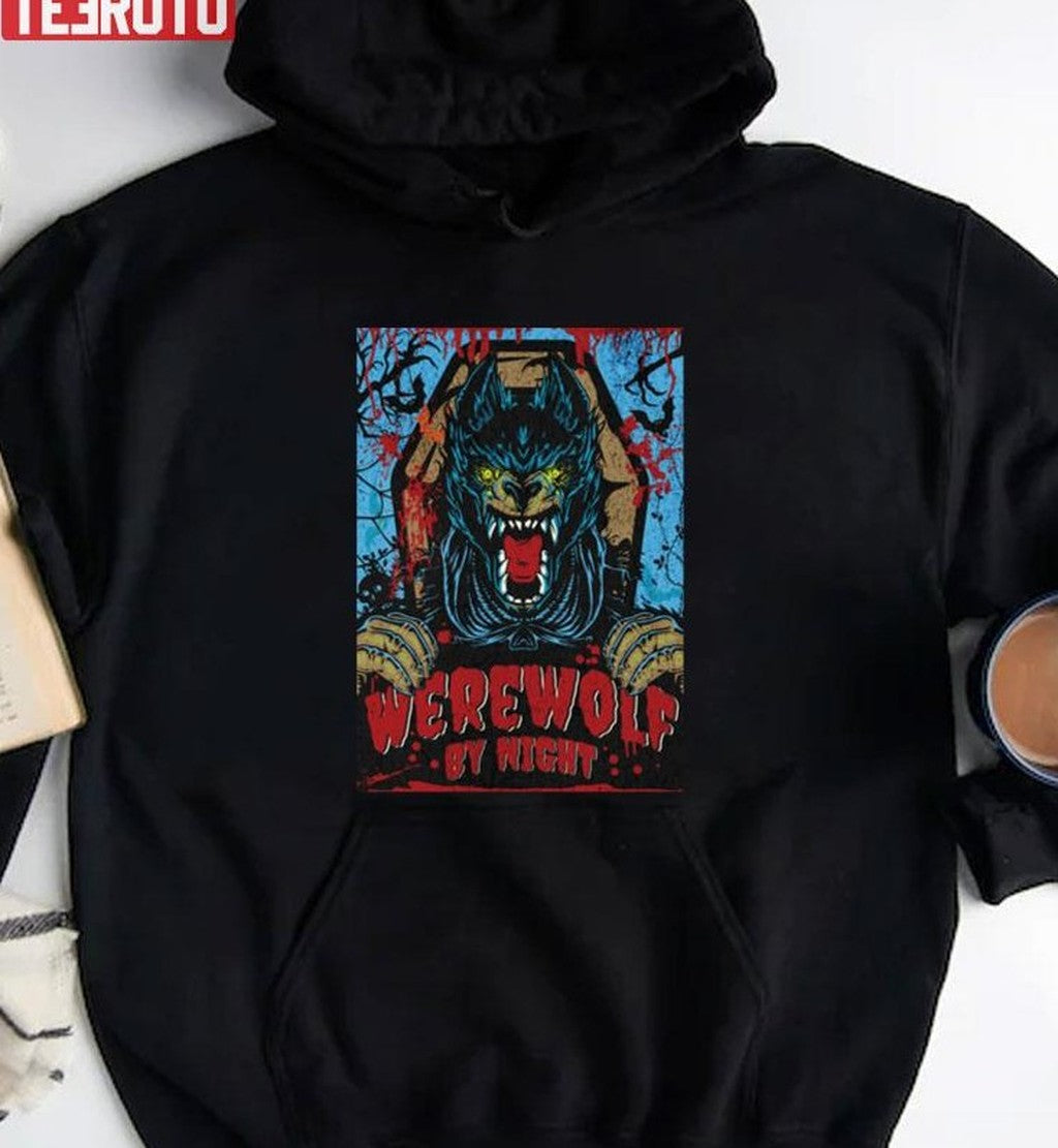 Scary Werewolf By Night Halloween Horror Design Unisex Sweatshirt