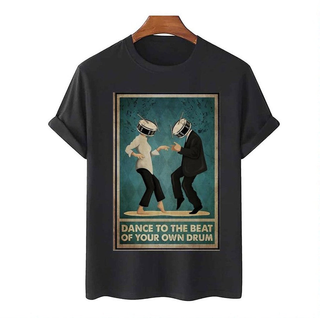 Pulp Fiction Dance To The Beat Drum Head Unisex T-Shirt